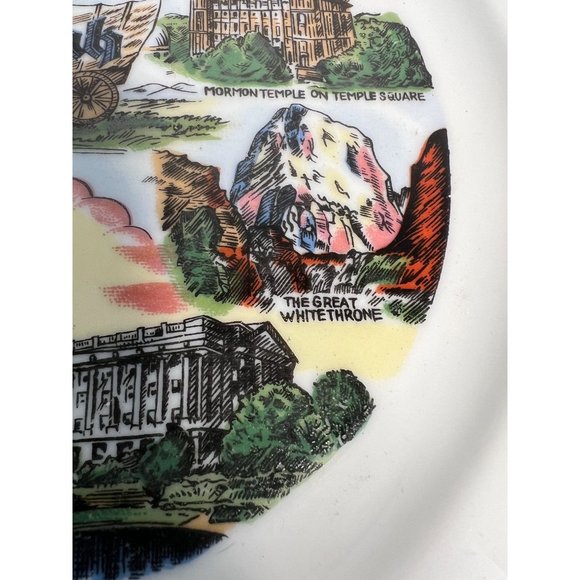 Norcrest Utah Gold Edged State Plate  11" Diameter White, Gold   China - Picture 13 of 16